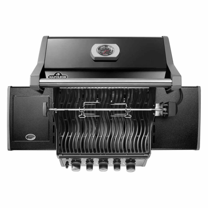 Газовый гриль Napoleon Rogue 425R с боковой конфоркой Sizzle Zone и вертелом, чёрный RB425RSBPK-2-UA-R