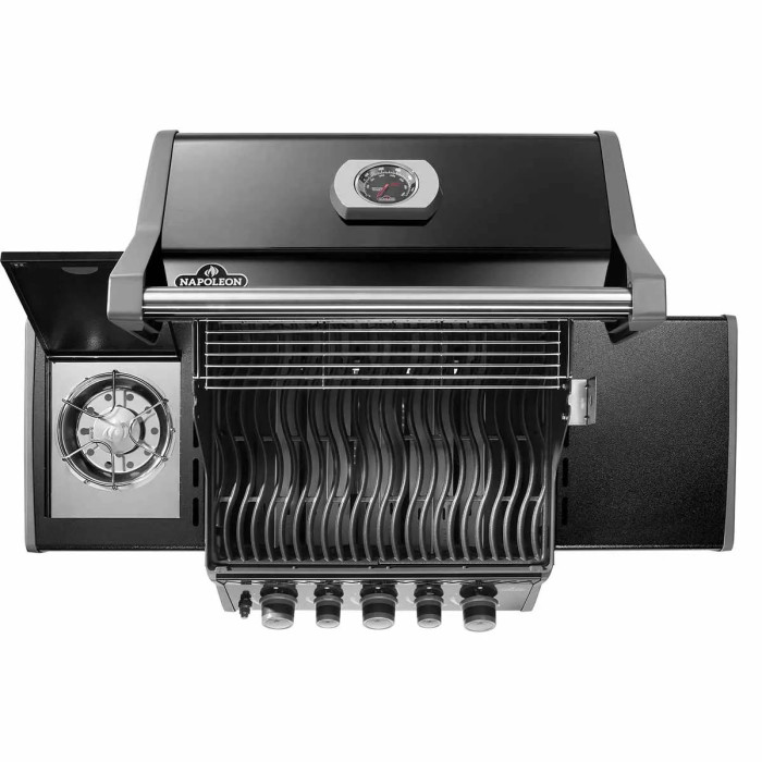 Газовый гриль Napoleon Rogue 425R с боковой конфоркой Sizzle Zone и вертелом, чёрный RB425RSBPK-2-UA-R