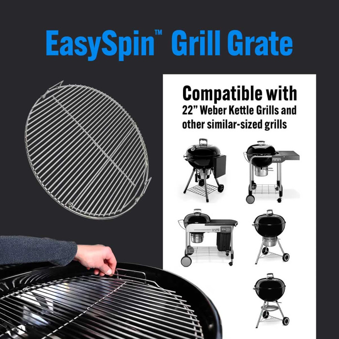 Ґрати Slow and Sear EasySpin для вугільних грилів 57 см 22ESG-SS