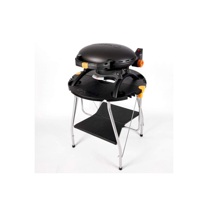 КОМПЛЕКТ Портативний переносний газовий гриль O-GRILL 500, чорний + шланг