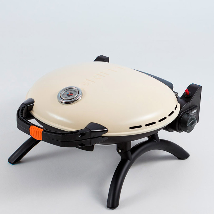 Портативный переносной газовый гриль O-GRILL 600T, кремовый