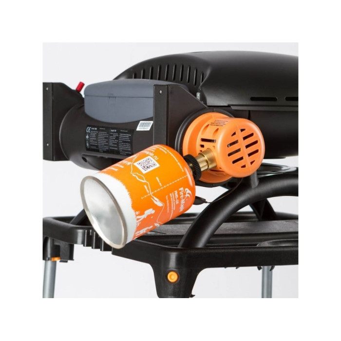 КОМПЛЕКТ Портативний переносний газовий гриль O-GRILL 500, срібло + шланг у подарунок!