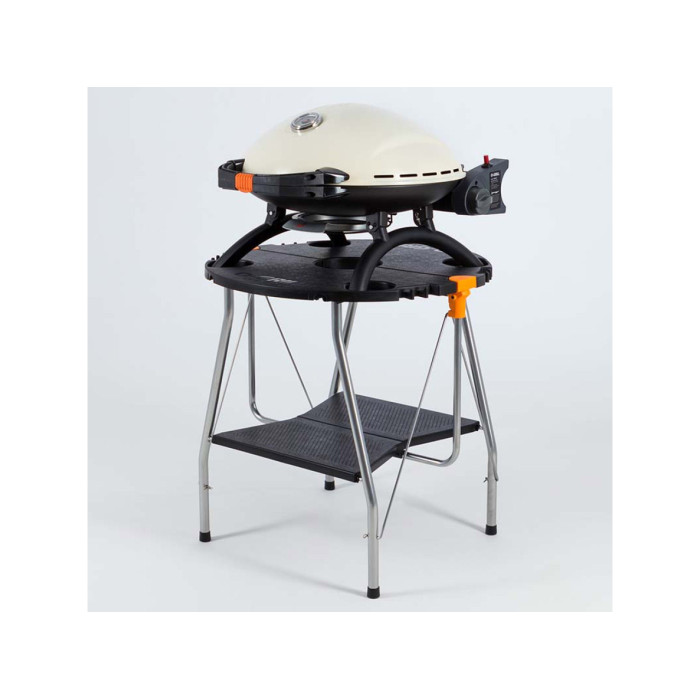 КОМПЛЕКТ Портативний переносний газовий гриль O-GRILL 900, кремовий + шланг у подарунок!