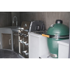Индивидуальная уличная гриль кухня с двумя грилями Broil King и Big Green Egg (5,34 м.п.)