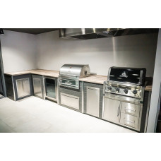 Барбекю кухня с газовым и угольным грилем (Broil King Regal 420 и GRILLI Fiery Fish) 4.4 м.п.