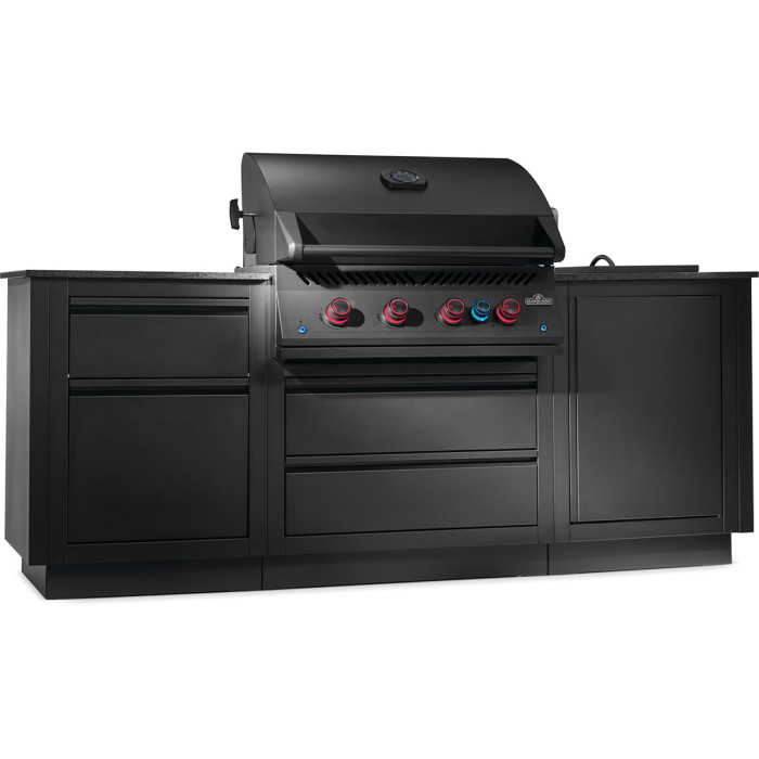 Летняя кухня Napoleon Oasis 100 с газовым грилем 700 Series BIG 32 матовая чёрная OASIS-100-BIG-32MK