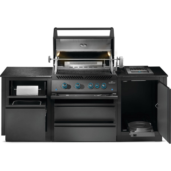 Летняя кухня Napoleon Oasis 100 с газовым грилем 700 Series BIG 32 матовая чёрная OASIS-100-BIG-32MK