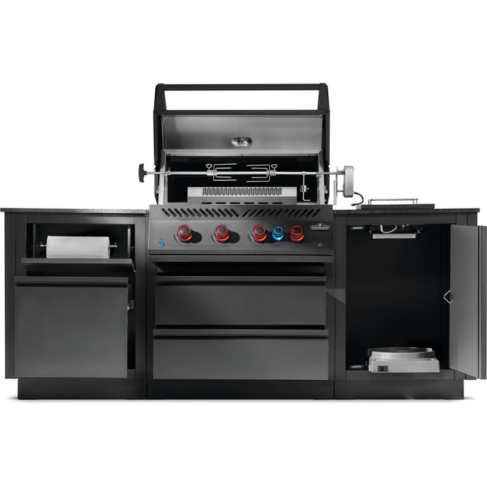 Летняя кухня Napoleon Oasis 100 с газовым грилем 700 Series BIG 32 матовая чёрная OASIS-100-BIG-32MK