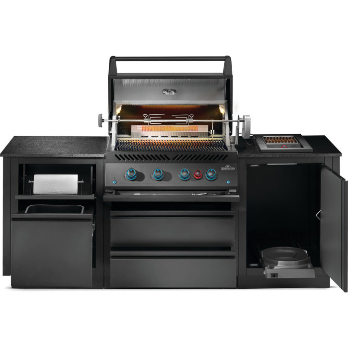 Летняя кухня Napoleon Oasis 100 с газовым грилем 700 Series BIG 32 матовая чёрная OASIS-100-BIG-32MK