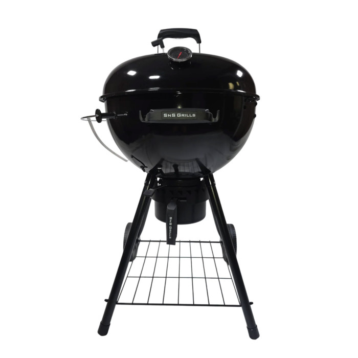 Вугільний гриль Slow and Sear Black Edition Kettle Grill 57 см + кошик Deluxe SNS-KET-BE-1