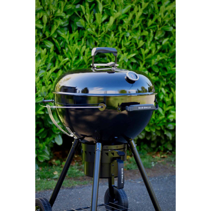 Вугільний гриль Slow and Sear Black Edition Kettle Grill 57 см + кошик Deluxe SNS-KET-BE-1