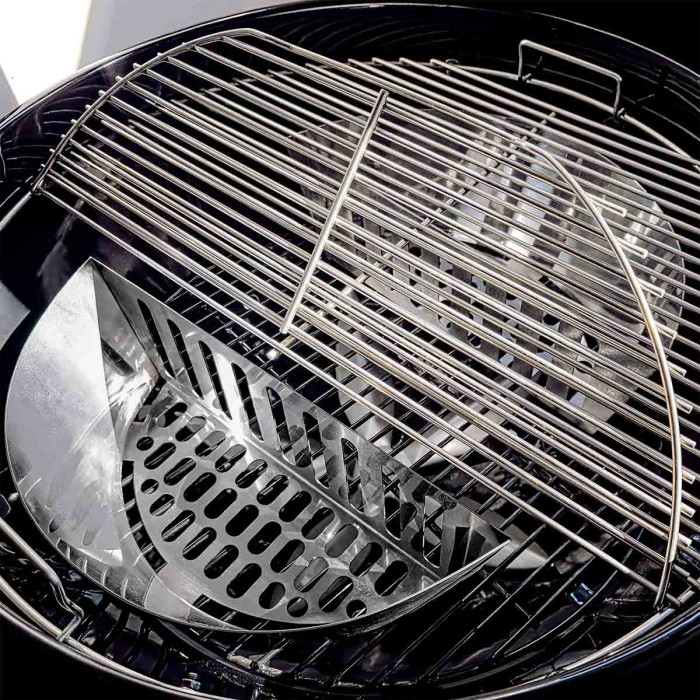 Вугільний гриль Slow and Sear Black Edition Kettle Grill 57 см + кошик Deluxe SNS-KET-BE-1