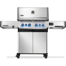 Газовый гриль Napoleon Prestige P 500 Connected с боковой конфоркой Sizzle Zone и вертелом (69212) нерж сталь P500VXRSIBPSS-RC