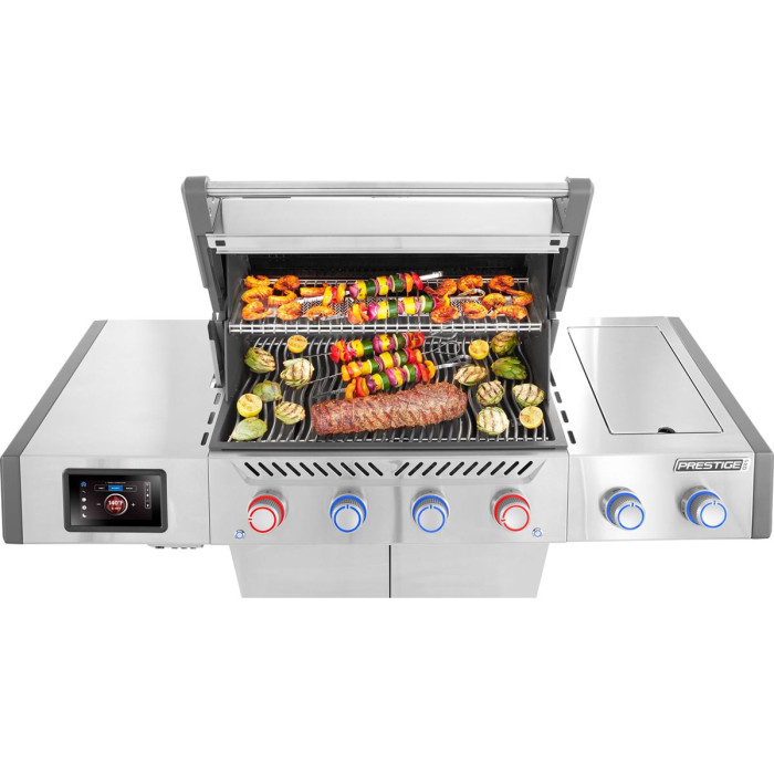 Газовый гриль Napoleon Prestige PRO 500 Connected с боковой конфоркой Sizzle Zone и вертелом нерж сталь PRO500VXRSIBPSS-RC