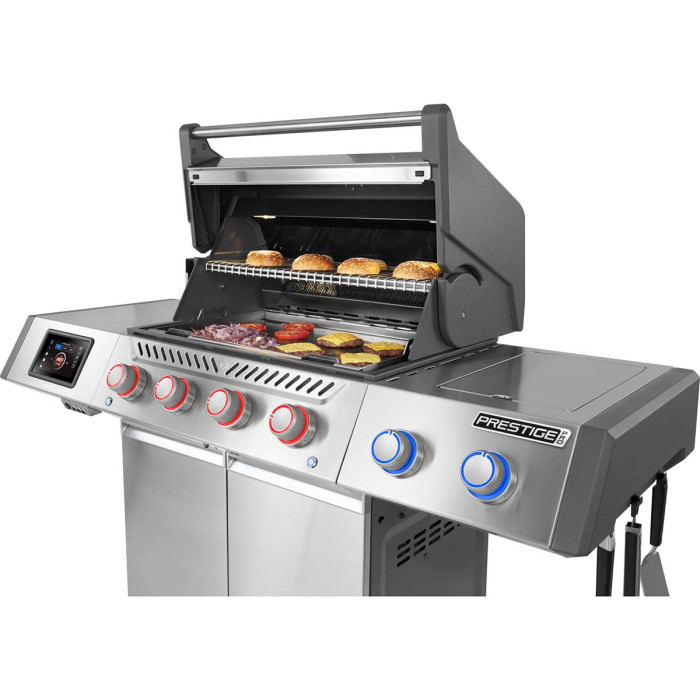Газовый гриль Napoleon Prestige PRO 500 Connected с боковой конфоркой Sizzle Zone и вертелом нерж сталь PRO500VXRSIBPSS-RC