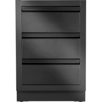 Тумба с двумя выдвижными ящиками 61х61х90 см чёрная Oasis Napoleon IM-2DC-MK-1