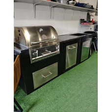 Уличная барбекю кухня с угольным грилем GRILLI Fiery Fish 2,57 м.п. 777855