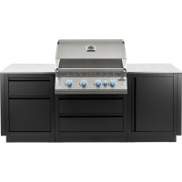 Тумба для мусора и бумажных полотенец 61х61х90 см чёрная Oasis Napoleon IM-WDC-MK-1