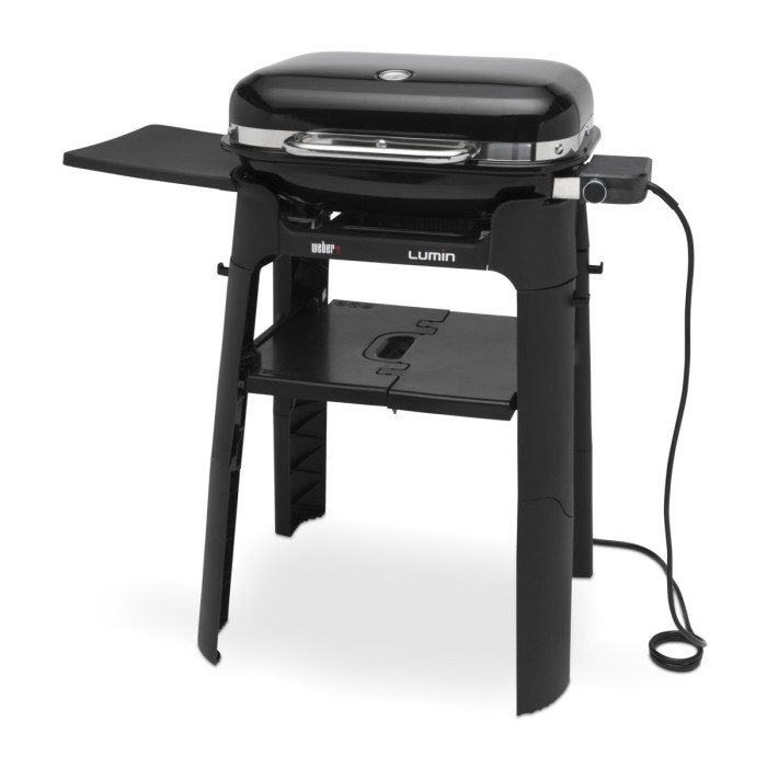 Гриль електричний Weber Lumin Compact з підставкою, чорний