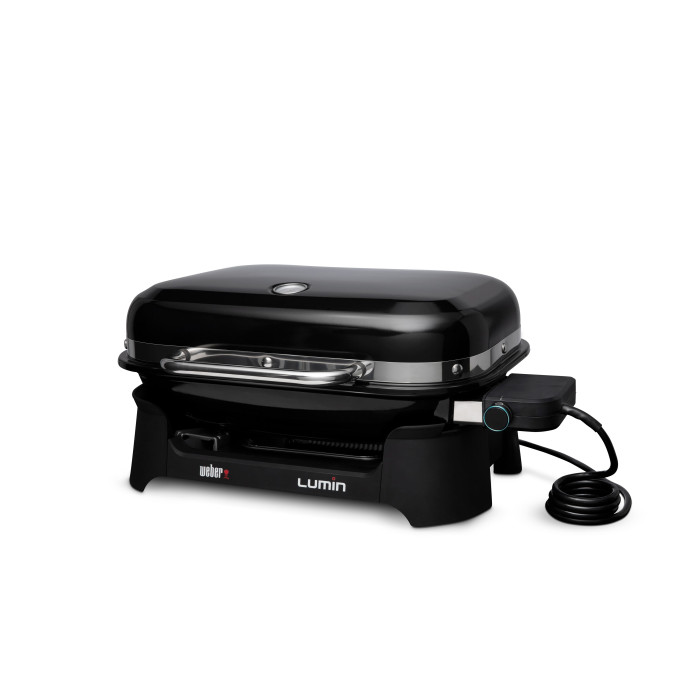 Гриль електричний Weber Lumin Compact з підставкою, чорний
