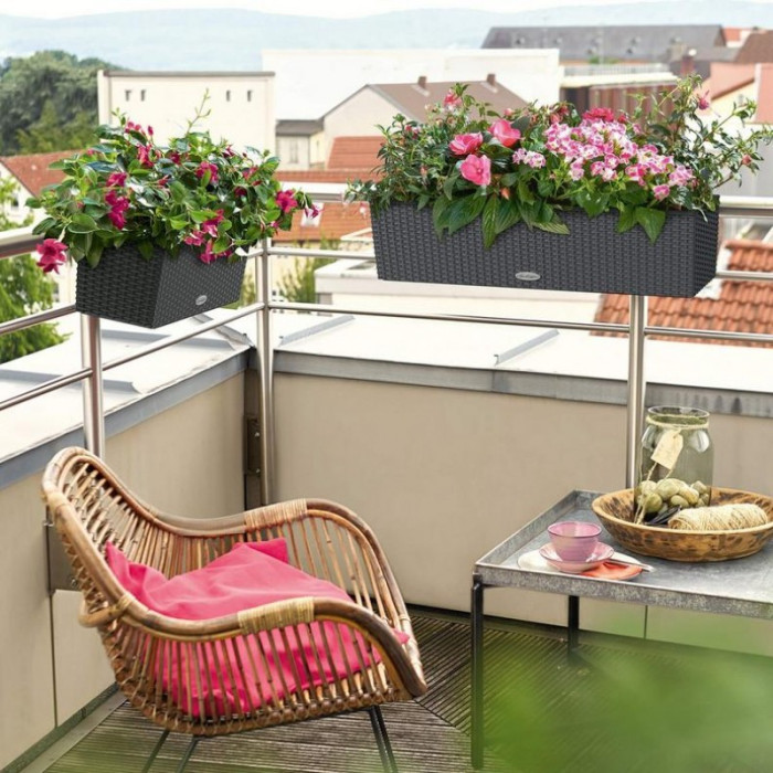 Вазон Lechuza Balconera Cottage 50, светло-серый
