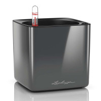Вазон Lechuza Cube Glossy 14, антрацит