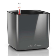 Вазон Lechuza Cube Glossy 14, антрацит
