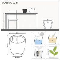 Вазон Lechuza Classico Premium LS 21, антрацит