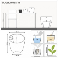 Вазон Lechuza Classico Color 18, белый