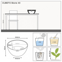 CUBETO Stone 40 графитовый черный - 13842