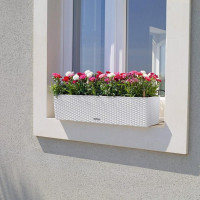 Вазон Lechuza Balconera Cottage 80, светло-серый