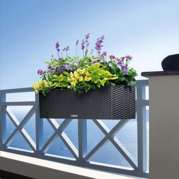 Вазон Lechuza Balconera Cottage 80, светло-серый
