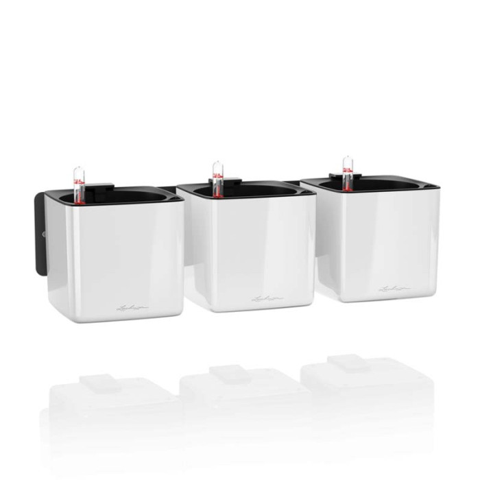 Комплект Lechuza Green Wall Home Kit Glossy, 48х6х14 см, белый