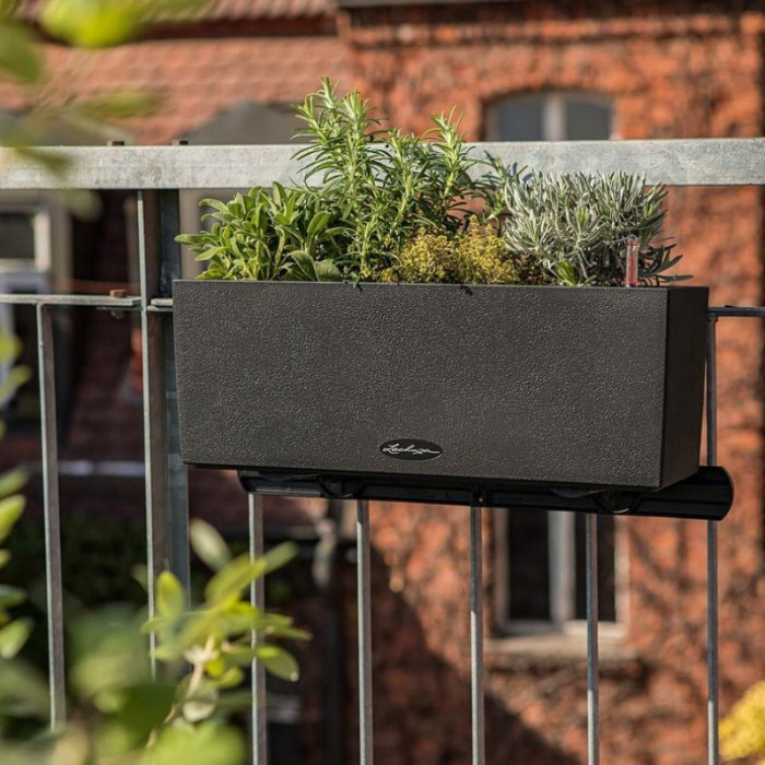 Вазон Lechuza Balconera Stone 50, кварцевый белый