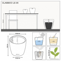Вазон Lechuzа Classico Premium LS 35, белый