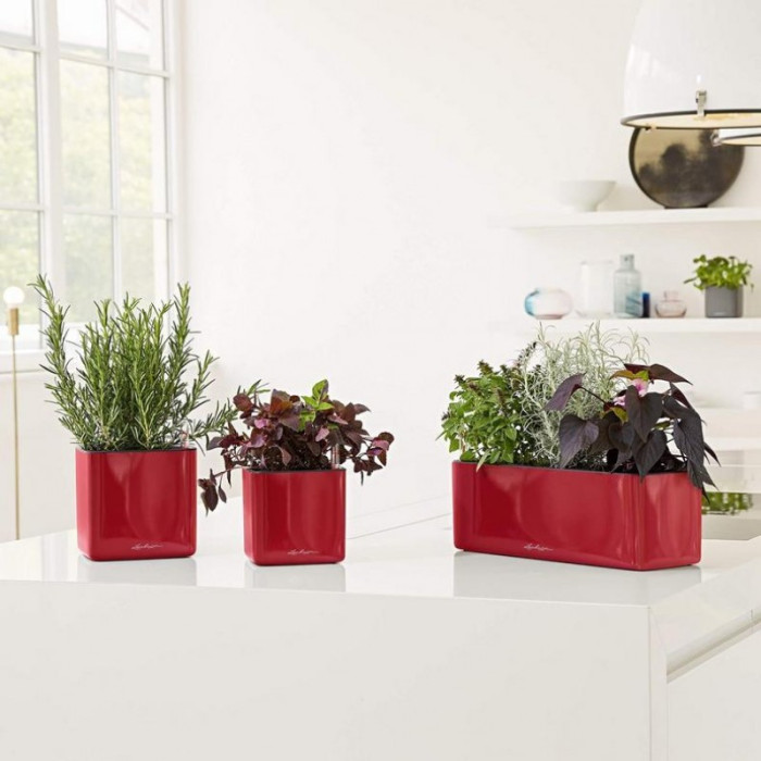 Вазон Lechuza CUBE Glossy 16 белый блестящий - 13520
