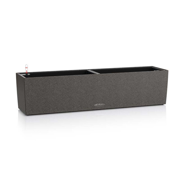 Вазон Lechuza Balconera Stone 80, графитово-черный