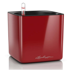 Вазон Lechuza Cube Glossy 16, красный