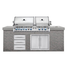 Вбудований газовий гриль Napoleon Prestige BIPRO 825, рожен у комплекті - BIPRO825RBIPSS